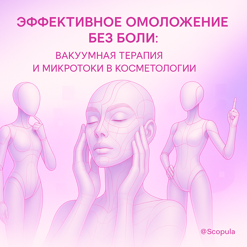 Эффективное омоложение без боли: Вакуумная терапия и микротоки в косметологии